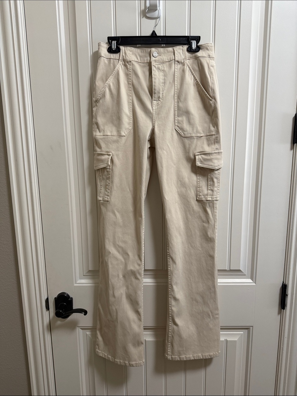 Sanctuary Cream Cargo Trousers with Utility Pockets